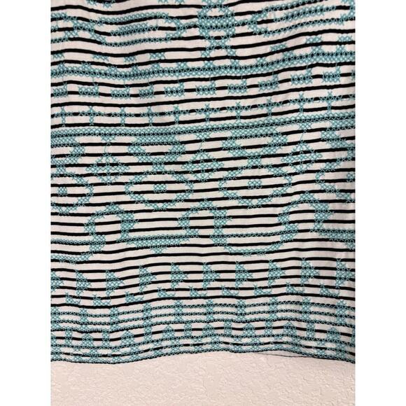 THML Womens Skirt Sz Large Black White Turquoise Aztec Western Cowgirlcore Boho - Picture 5 of 7